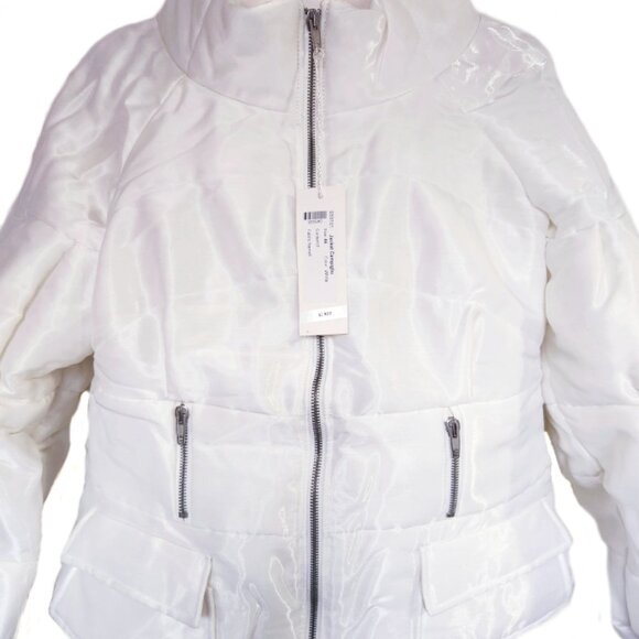 NWT Luca Luca Italian Designer White Puffer Jacket Size 44 - Picture 3 of 14